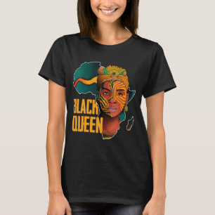 Camiseta Reina negra afro melanina mujeres africanas histo
