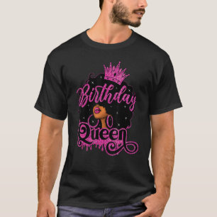 Camiseta Reina negra afroamericana cumpleaños mujeres afric