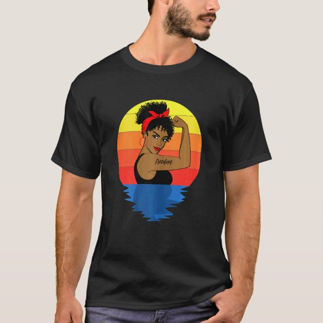 Camiseta Reina negra afroamericana de las mujeres (Anverso)