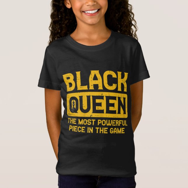 Camiseta Reina negra ajedrez historia negra orgullo BLM afr (Anverso)
