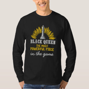 Camiseta Reina Negra Ajedrez Jugador de Ajedrez Juego de Pa