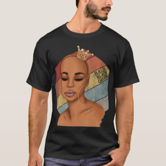 Camiseta Reina negra calva mujer ventilar afro calvo piel o