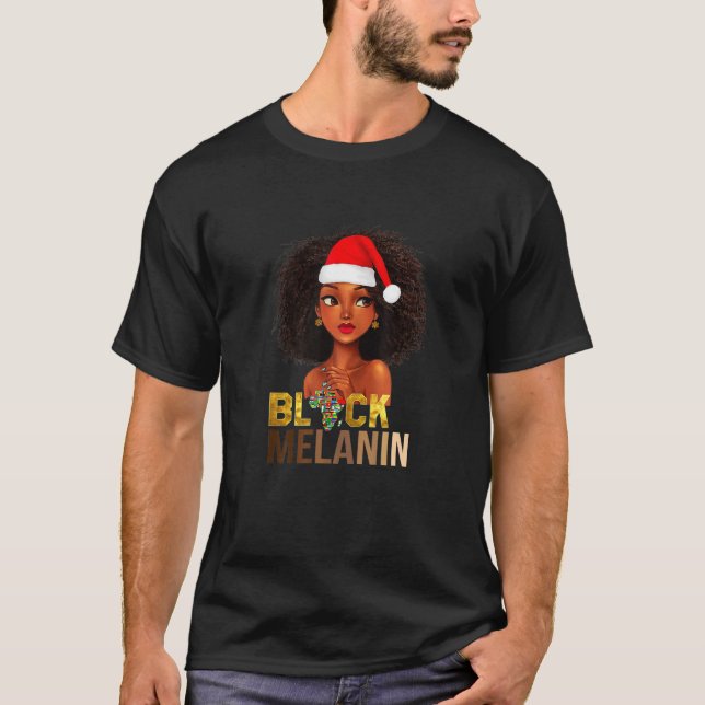 Camiseta Reina negra de la familia Curly natural afroameric (Anverso)