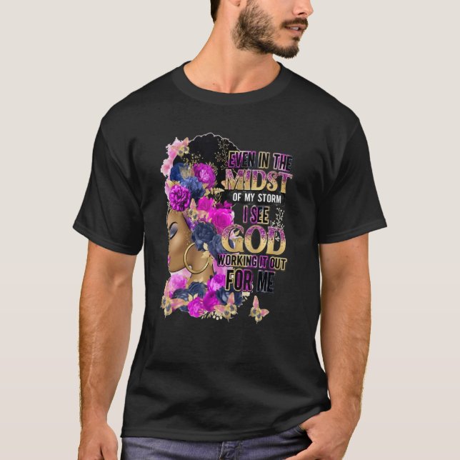 Camiseta Reina negra de la familia Curly natural afroameric (Anverso)