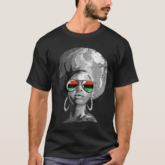 Camiseta Reina negra de la mujer africana (Anverso)