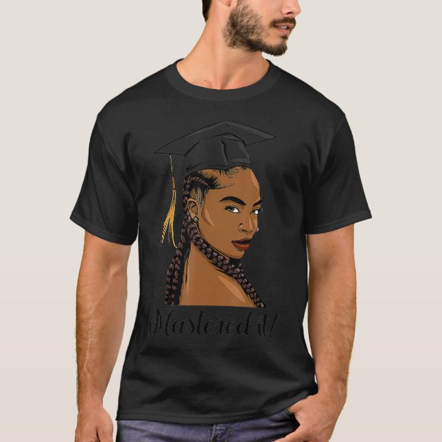 Camiseta Reina negra dominada con maestría en educación sup (Anverso)