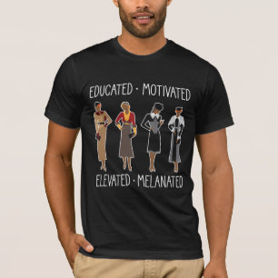 Camiseta Reina negra educada afroamericana motivada