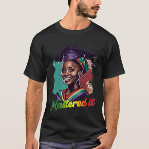 Camiseta Reina Negra Graduación de Maestras La Chica Dominó