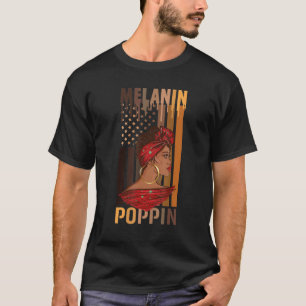 Camiseta Reina negra historia africana Melanin bandera esta