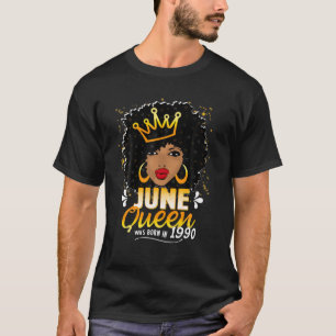 Camiseta Reina Negra Junio 1990 31ª Chicas De Cumpleaños Mu