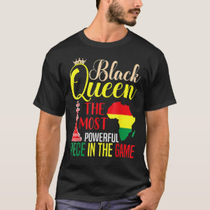 Camiseta Reina negra La pieza más poderosa de África negra