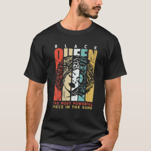 Camiseta Reina negra La pieza más poderosa El juego negro