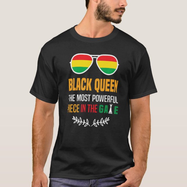 Camiseta Reina negra La pieza más poderosa Historia negra (Anverso)
