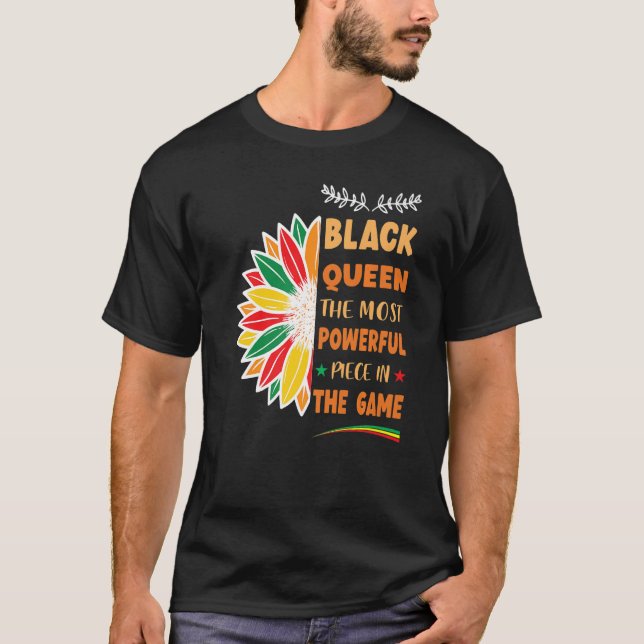 Camiseta Reina negra La pieza más poderosa Historia negra (Anverso)
