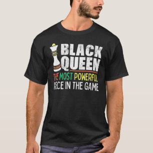 Camiseta Reina negra más poderosa de ajedrez afroamericana