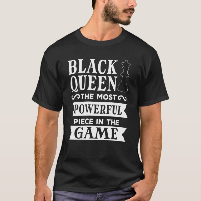 Camiseta Reina negra más poderosa de ajedrez afroamericana (Anverso)