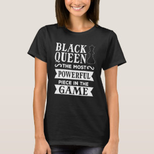 Camiseta Reina negra más poderosa de ajedrez afroamericana