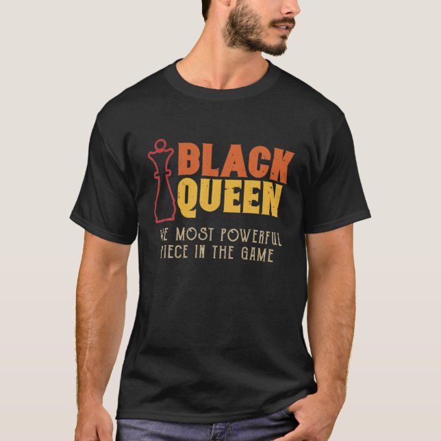 Camiseta Reina negra más poderosa de ajedrez de África occi (Anverso)