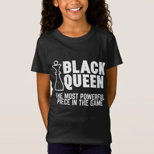 Camiseta Reina negra más poderosa de ajedrez de África occi (Anverso)