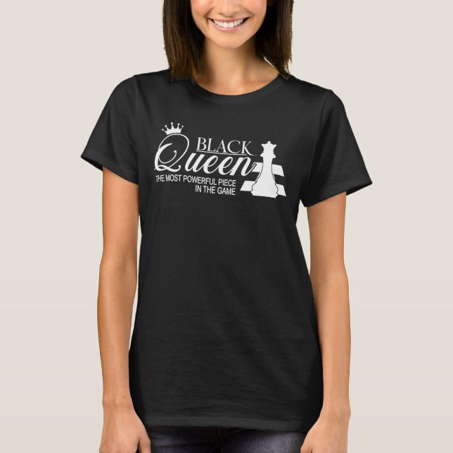 Camiseta Reina negra más poderosa de ajedrez de África occi (Anverso)