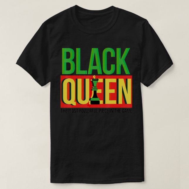 Camiseta Reina negra más poderosa en el juego Junete (Diseño del anverso)