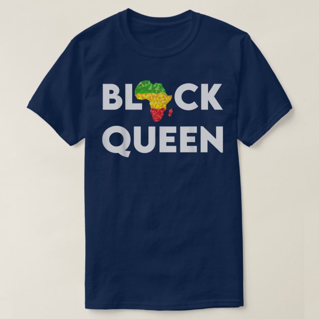 Camiseta REINA NEGRA más poderosa historia afroamericana (Diseño del anverso)
