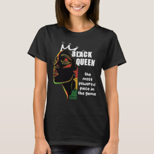 Camiseta Reina negra más poderosa yema de ajedrez negro