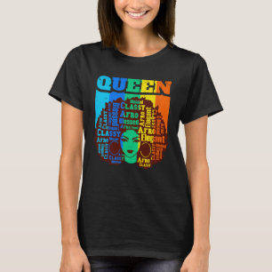 Camiseta Reina negra Melanin Magia Sista Mujer Queens Brown