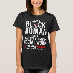 Camiseta Reina negra MSW Trabajo social de alto nivel de má