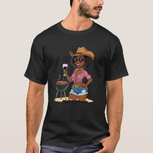 Camiseta Reina Negra Mujer Vaquera BBQ Arrebató