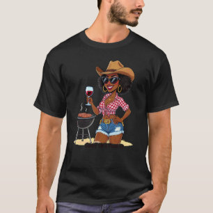 Camiseta Reina Negra Mujer Vaquera BBQ Arrebató