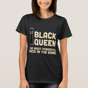 Camiseta Reina negra poderosa ajedrez mujer afroamericana