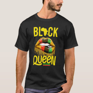 Camiseta Reina negra soy quien estoy con hermosos labios 1
