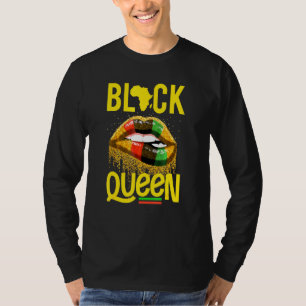 Camiseta Reina negra soy quien estoy con hermosos labios 1