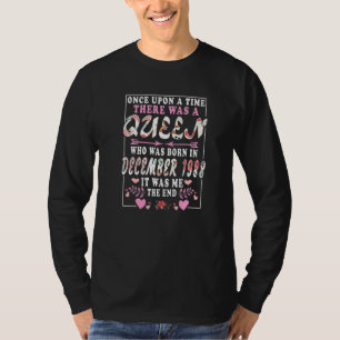 Camiseta Reina Que Nació En Diciembre De 1988 Cumpleaños Wo