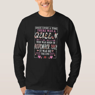 Camiseta Reina Que Nació En Noviembre De 1952 Cumpleaños Wo