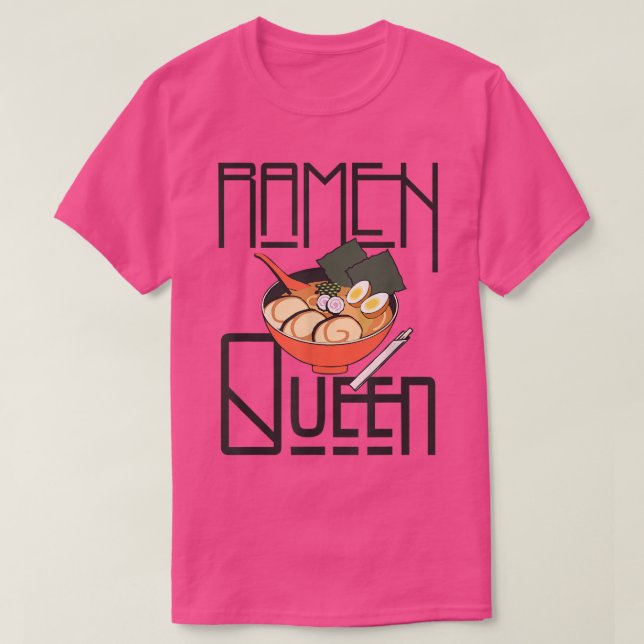 Camiseta Reina Ramen, Kawaii Para Mujeres Chicas Adolescent (Diseño del anverso)