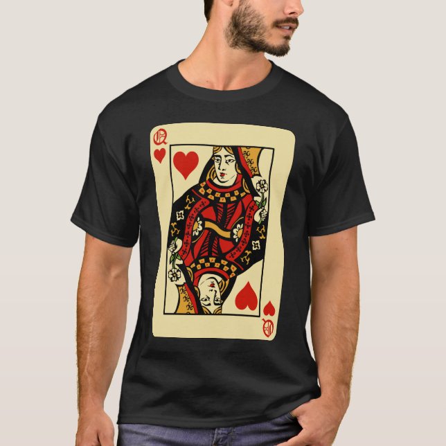 Camiseta Reina retra de corazones (Anverso)