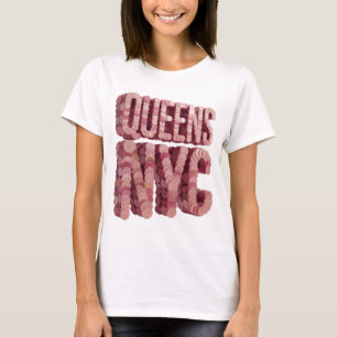 Camiseta Reina rosa intenso impresión NYC