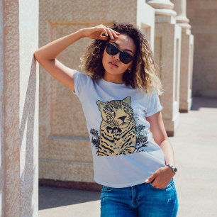 Camiseta Reina salvaje de la jungla real gris