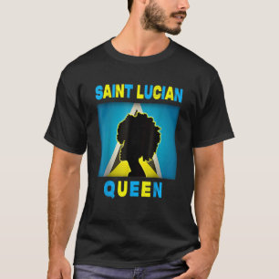 Camiseta Reina santalucense Patriótica Para Mujeres Afro