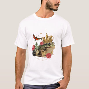 Camiseta Reina Sapo con Corona de Oro - Anfibios Divertidos