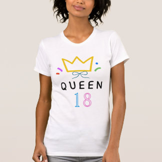 Camiseta Reina Sweet 18 Chica Anime con Lazo Rosa