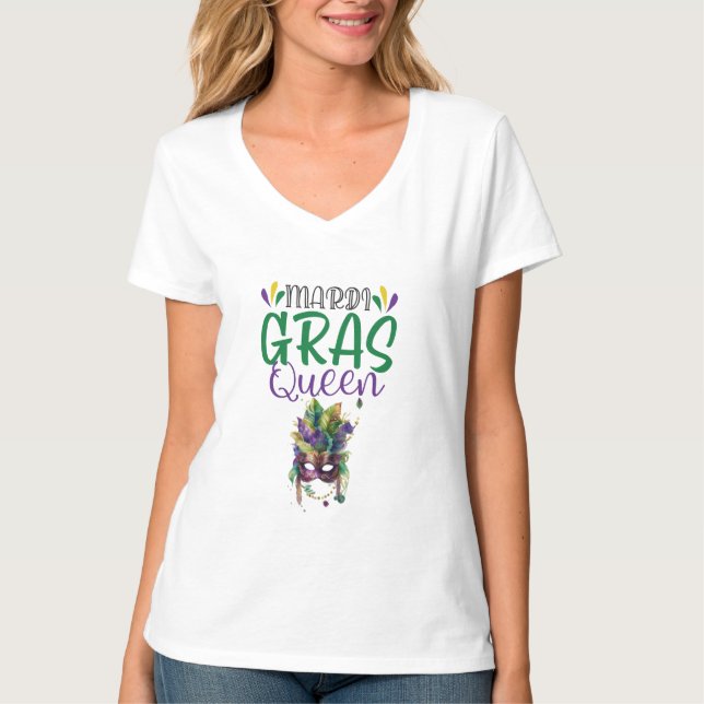 Camiseta Reina T-Shirt de Mardi Gras (Anverso)