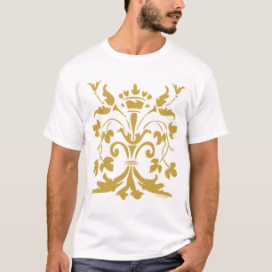 Camiseta Reina única de la flor de lis (oro antiguo)