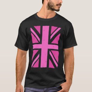 Camiseta Reina Union Jack Rosa Jubileo de Platino Uk Britán