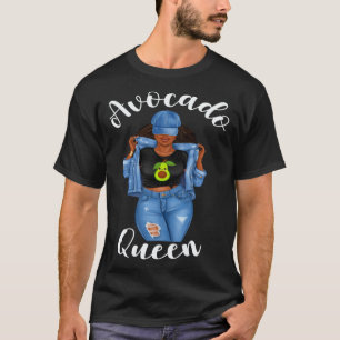Camiseta Reina Vegana Vegana Afroamericana Aguacate Crue