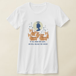 Camiseta Reina y Corgis divertidos