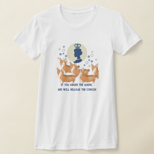 Camiseta Reina y Corgis divertidos (Distribución)
