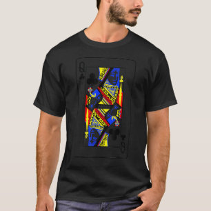 Camiseta Reinas De Clubs Tarjetas De Juegos De Tarjetas De
